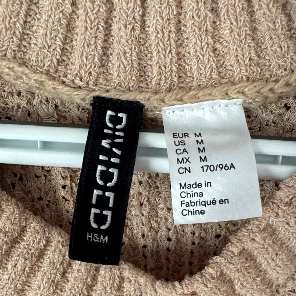H&M Cropped Knit Racer Back Tan Tank Top - Picture 2 of 6